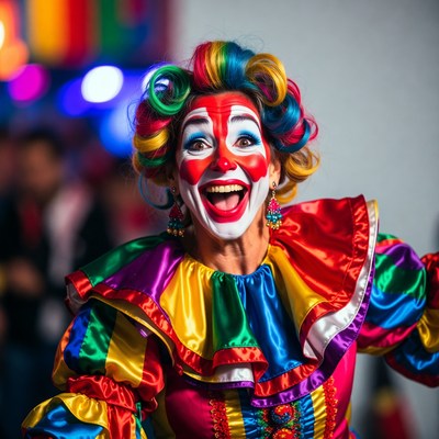 Clown performing at festive event