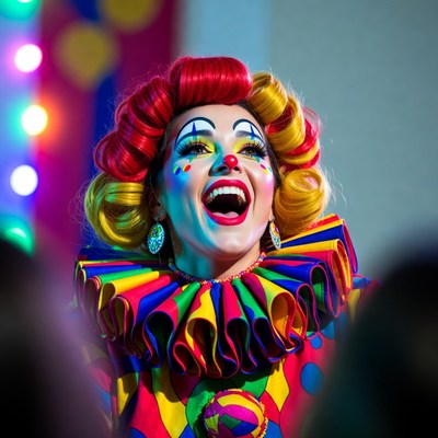 Clown performing at a show
