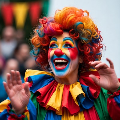 Clown performing at the festival