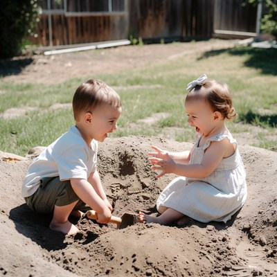 Kids playing in sand box