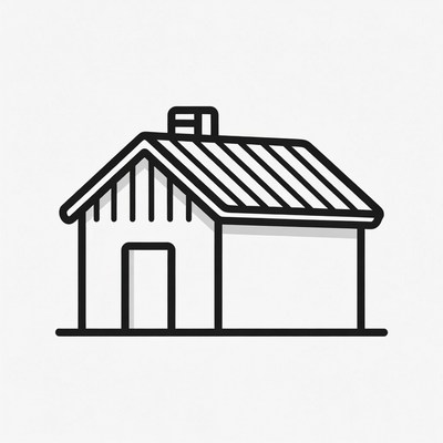 Outline of small single house