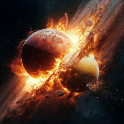 Planets collide in cosmic event