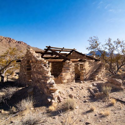 Old stone house in desert