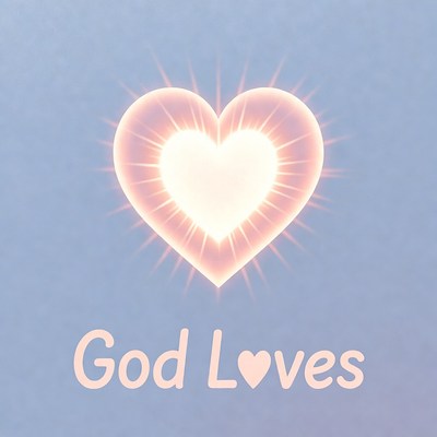 Heart symbol expressing love from god
