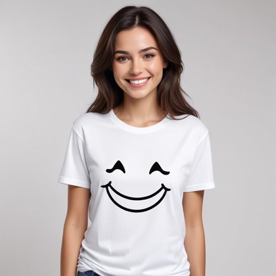 Person wearing a smile shirt