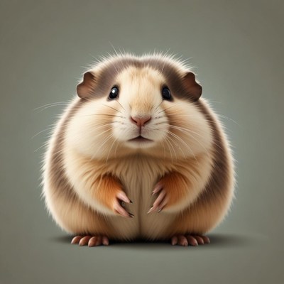 Cute guinea pig sitting still
