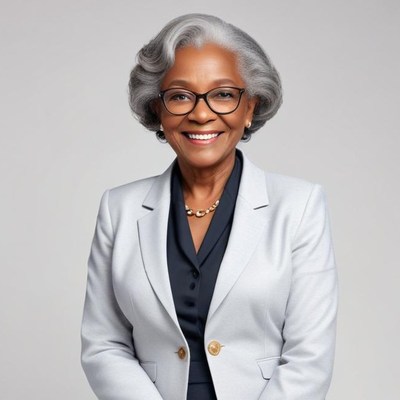 Smiling woman in business attire