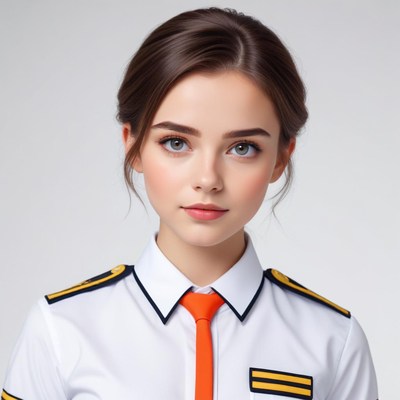 Young person in uniform posing for camera