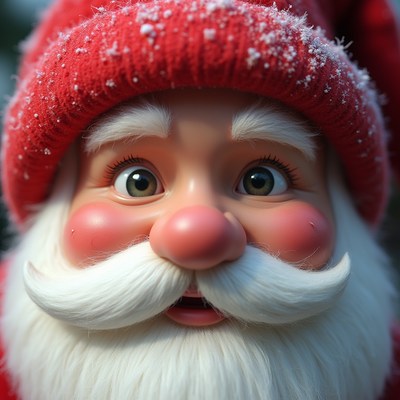Santa claus decoration in winter setting