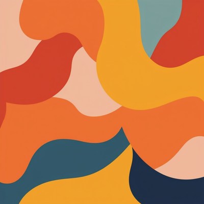 Colorful abstract design with shapes and curves