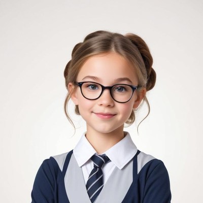 Young girl in formal dress