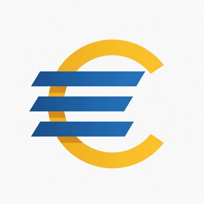 Graphic design of abstract logo with lines