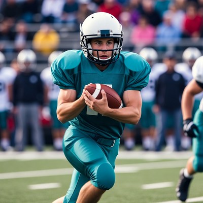 Running with the football during practice