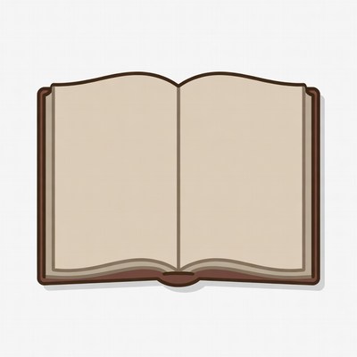 Open book on white background