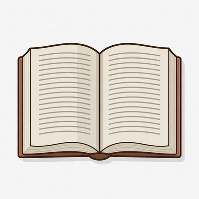 Open book with blank pages for writing notes