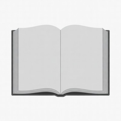 Open book with blank pages on display