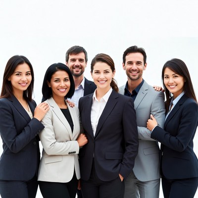Group of business people in suits