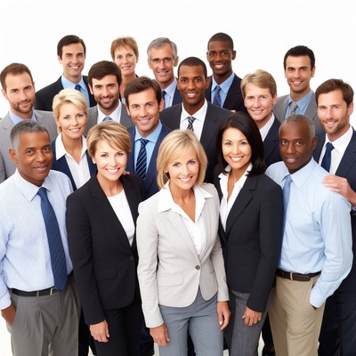 Group of business professionals posing together