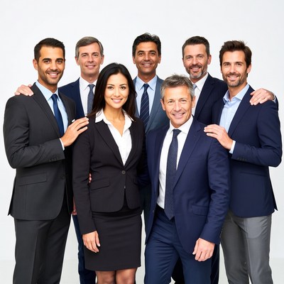 Group of professionals in formal attire