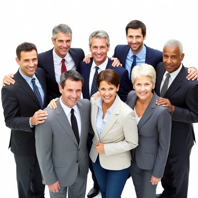Group of professionals in formal attire