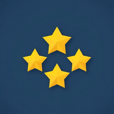 Yellow stars on blue background