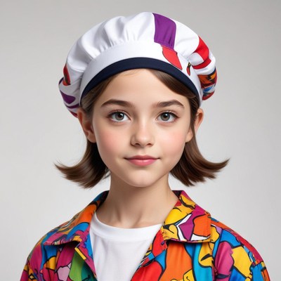 Young chef with colorful outfit