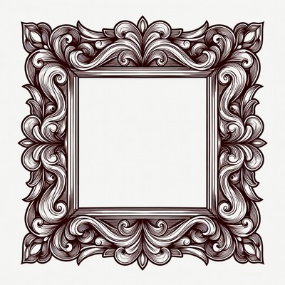 Decorative frame design with intricate details