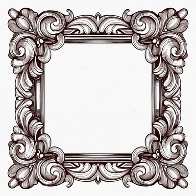Ornate frame design with swirls