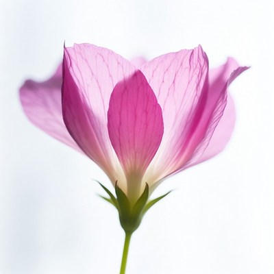 Pink flower in soft light