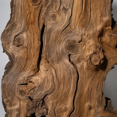 Unique wooden texture on display