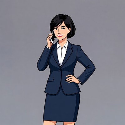 Businesswoman talking on phone