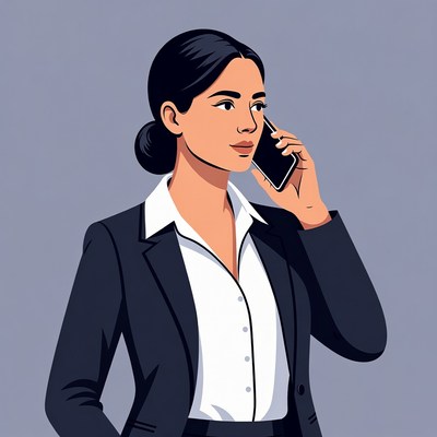 Businesswoman speaking on phone