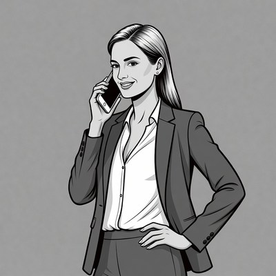 Businesswoman on phone call