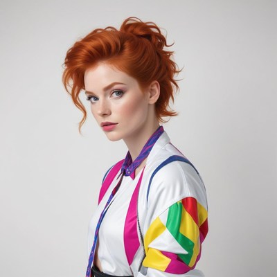 Young woman with bright hair poses for a picture