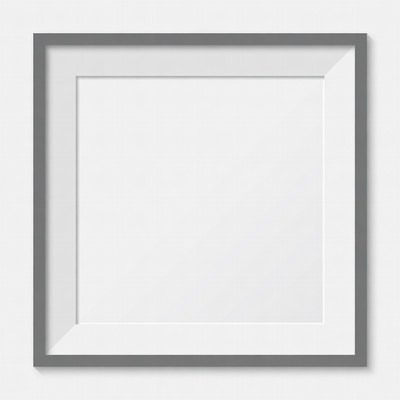 Empty frame on white background