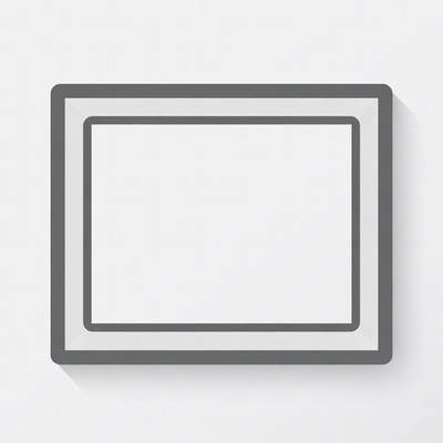 Empty frame on a white wall