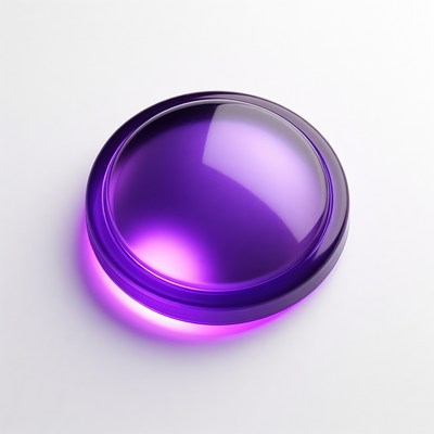 Purple object with light under surface