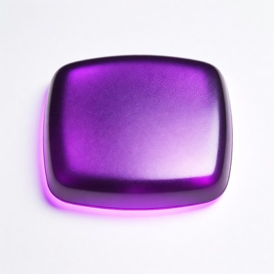 Unique purple object on white background