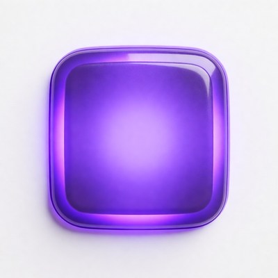 Purple square flat object on white surface