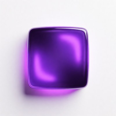 Purple square object on white background