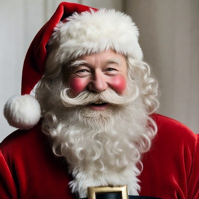 Santa claus smiling for christmas event