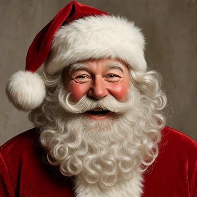 Santa claus with a big smile