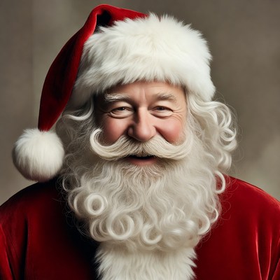 Santa smiles for the season celebration