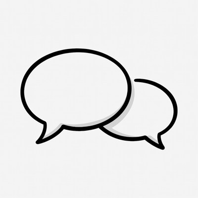 Speech bubbles for communication concept