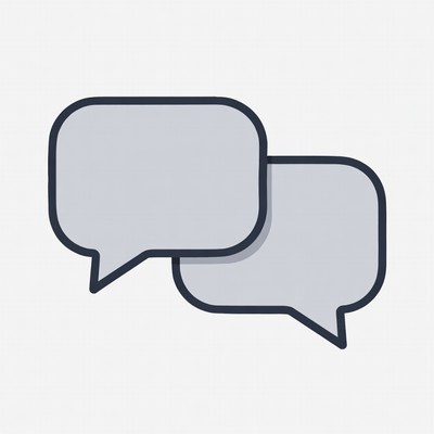 Chat bubbles in a simple design