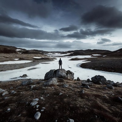 Standing alone in the wilderness