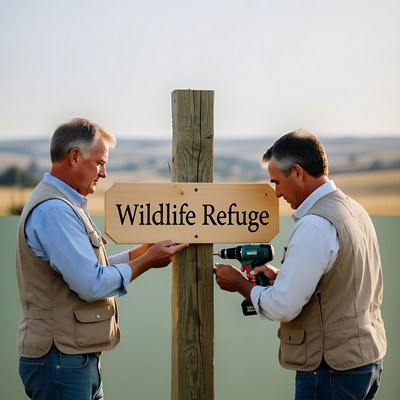 Building a wildlife refuge sign