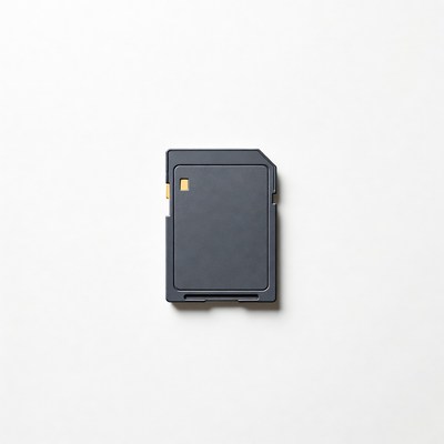 Memory card on a plain surface