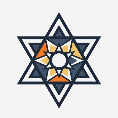 Star pattern with colors and shapes