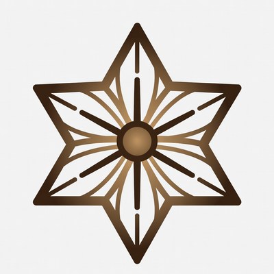 Star design with intricate patterns